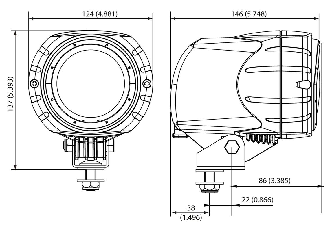 Phare de travail Xenon 12/24V